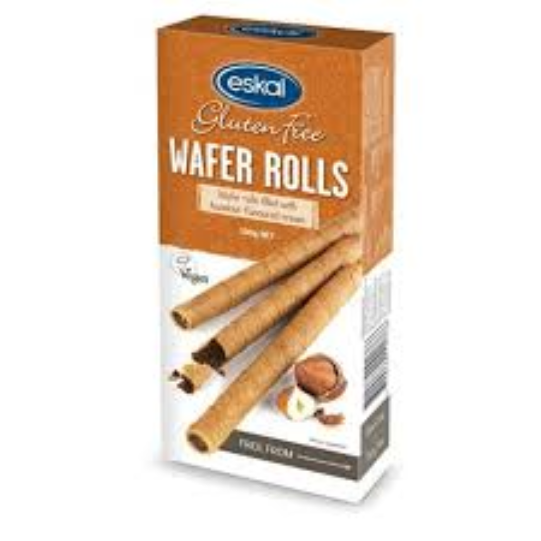 GLUTEN FREE HAZELNUTS WAFER ROLLS 100G